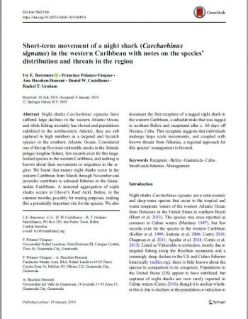 Baremore_etal_2019_EnvironBiolFish_Short-termMovementOfANightShar-1-1